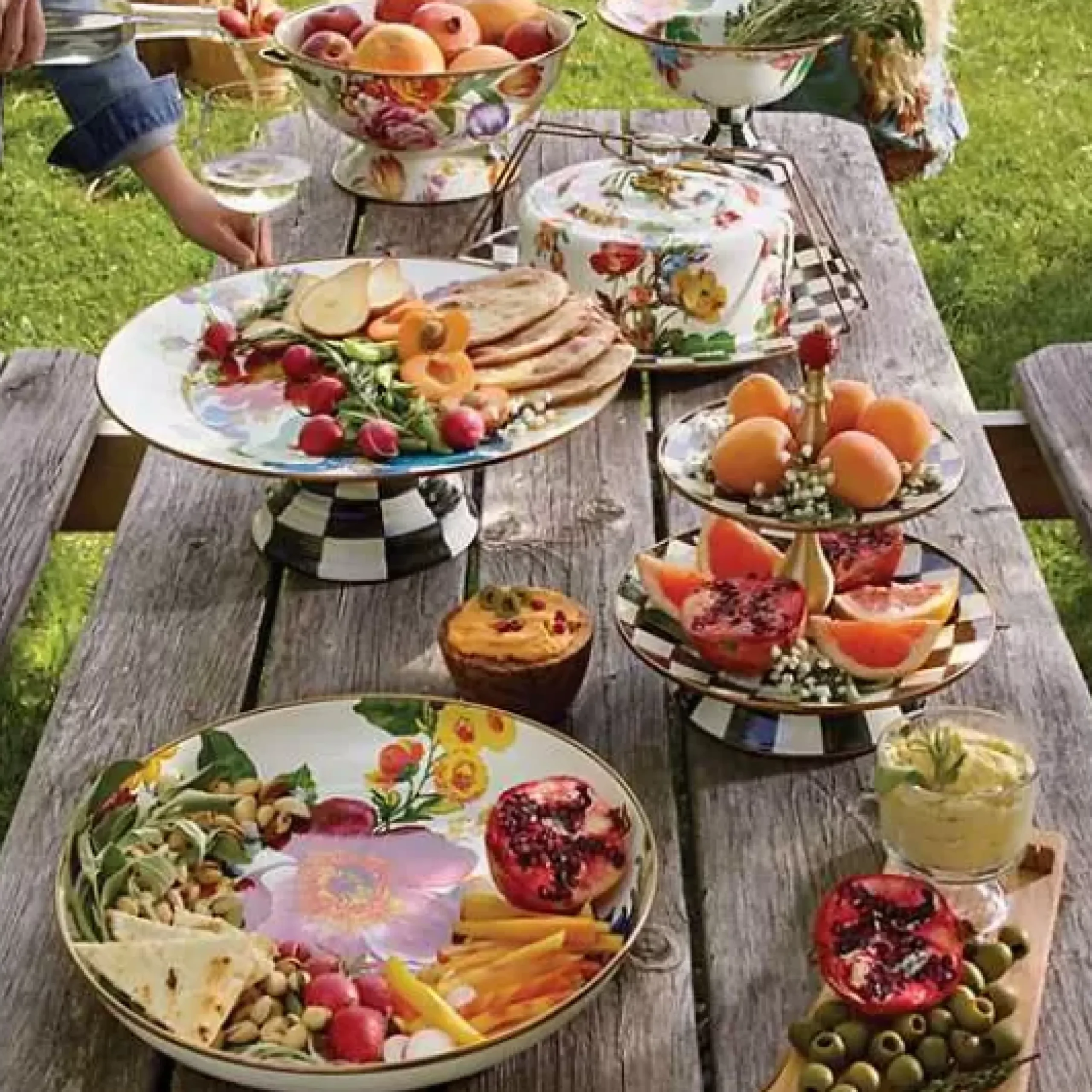 MacKenzie-Childs White Flower Market Everything Bowl< Bar Entertaining|Serveware