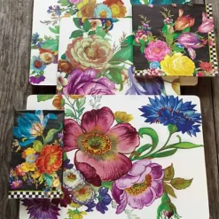 MacKenzie-Childs White Flower Market Placemats, Set of 4< Table Accessories|Kitchen & Table Linens