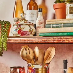MacKenzie-Childs White Flower Market Squashed Pot< Bath & Bath Accessories|Room Accents