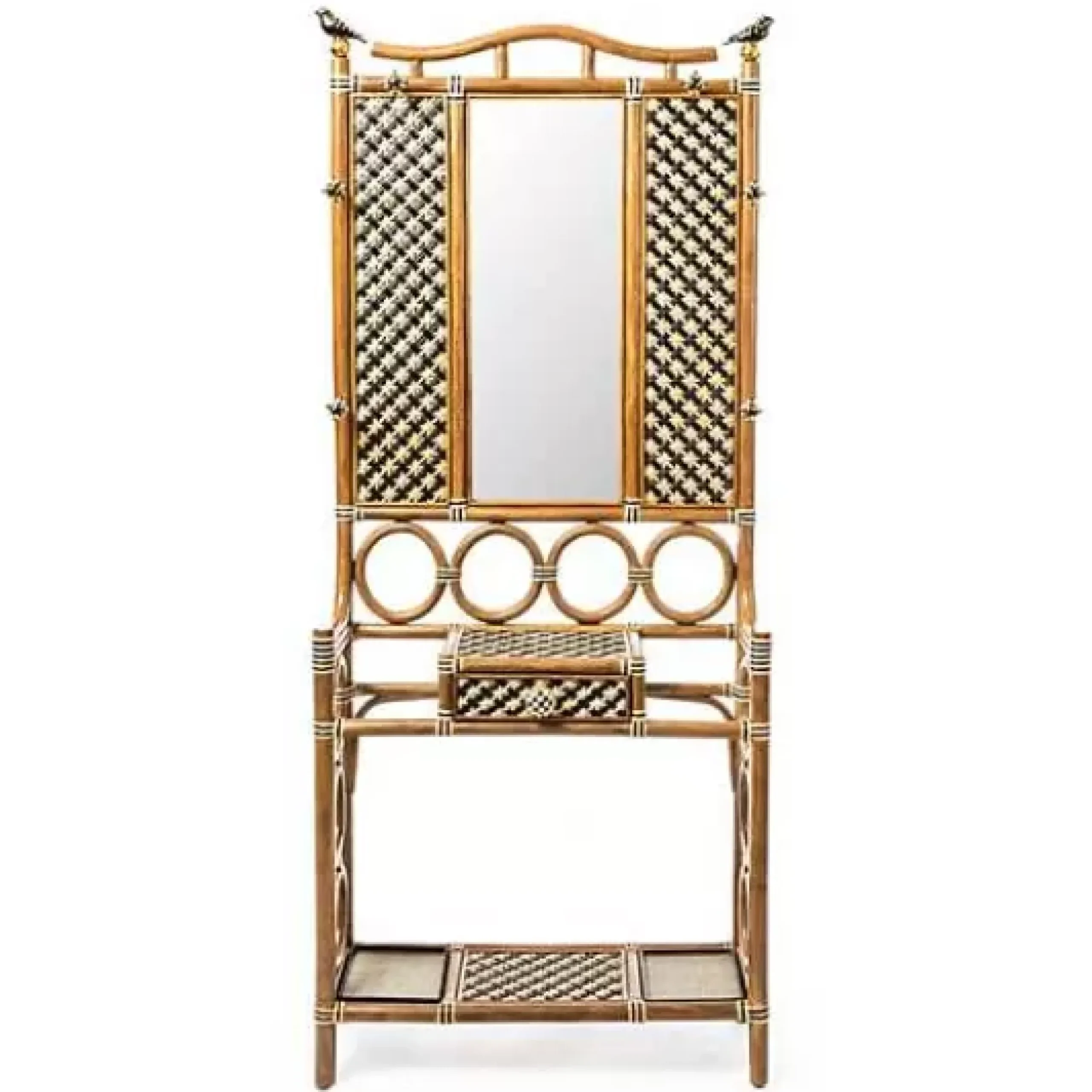 MacKenzie-Childs Wild Indoors Rattan Hall Tree< Entryway Furniture