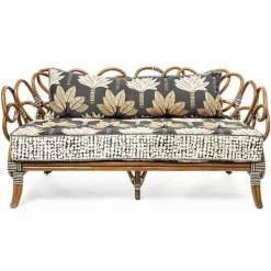 MacKenzie-Childs Wild Indoors Rattan Loveseat< Living Room