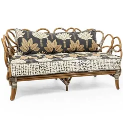 MacKenzie-Childs Wild Indoors Rattan Loveseat< Living Room