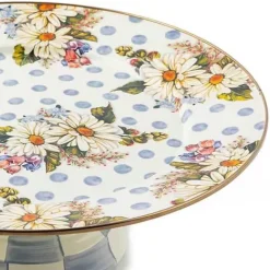 MacKenzie-Childs Wildflowers Blue Large Pedestal Platter< Serveware