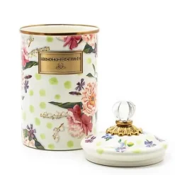 MacKenzie-Childs Wildflowers Green Large Canister< Kitchen Storage & Organization