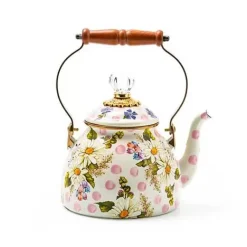 MacKenzie-Childs Wildflowers Pink 2 Quart Tea Kettle< The Coffee Shop|Serveware