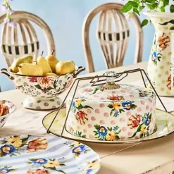 MacKenzie-Childs Wildflowers Pink Cake Carrier< Serveware