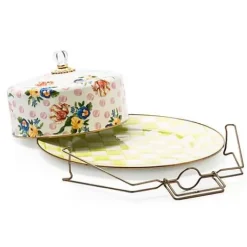 MacKenzie-Childs Wildflowers Pink Cake Carrier< Serveware