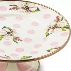 MacKenzie-Childs Wildflowers Pink Mini Pedestal Platter< Serveware