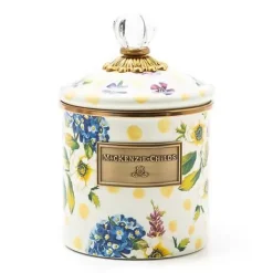 MacKenzie-Childs Wildflowers Yellow Small Canister< Kitchen Storage & Organization