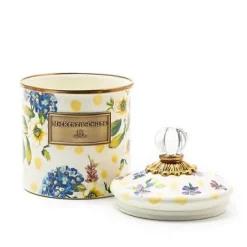 MacKenzie-Childs Wildflowers Yellow Small Canister< Kitchen Storage & Organization
