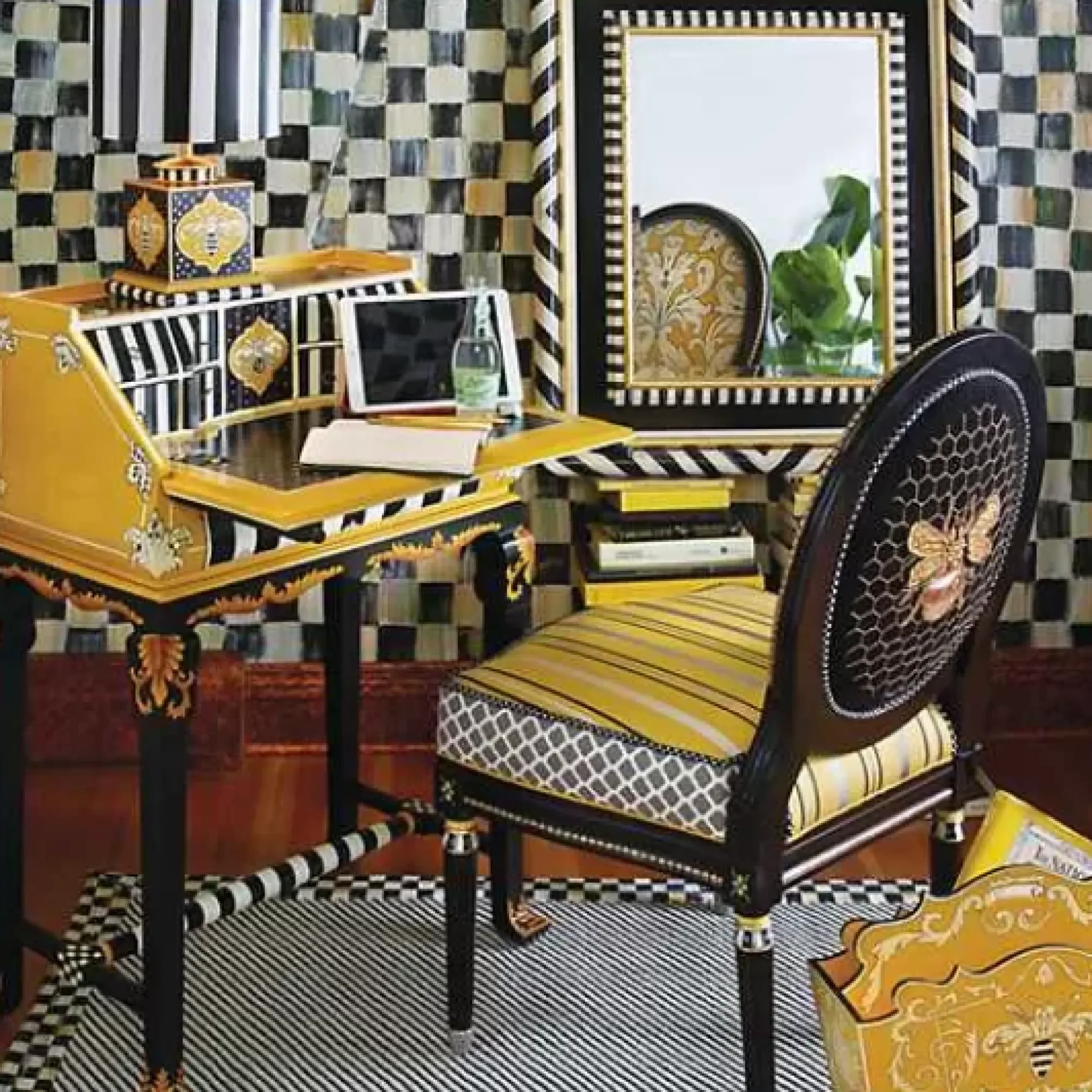MacKenzie-Childs Worker Bee Writing Desk< Storage Furniture|Living Room